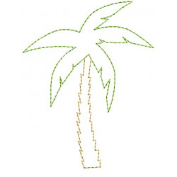 Stickdatei - Flamingo Palme Fransenappli